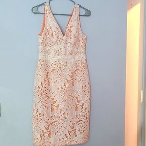Peach lace dress